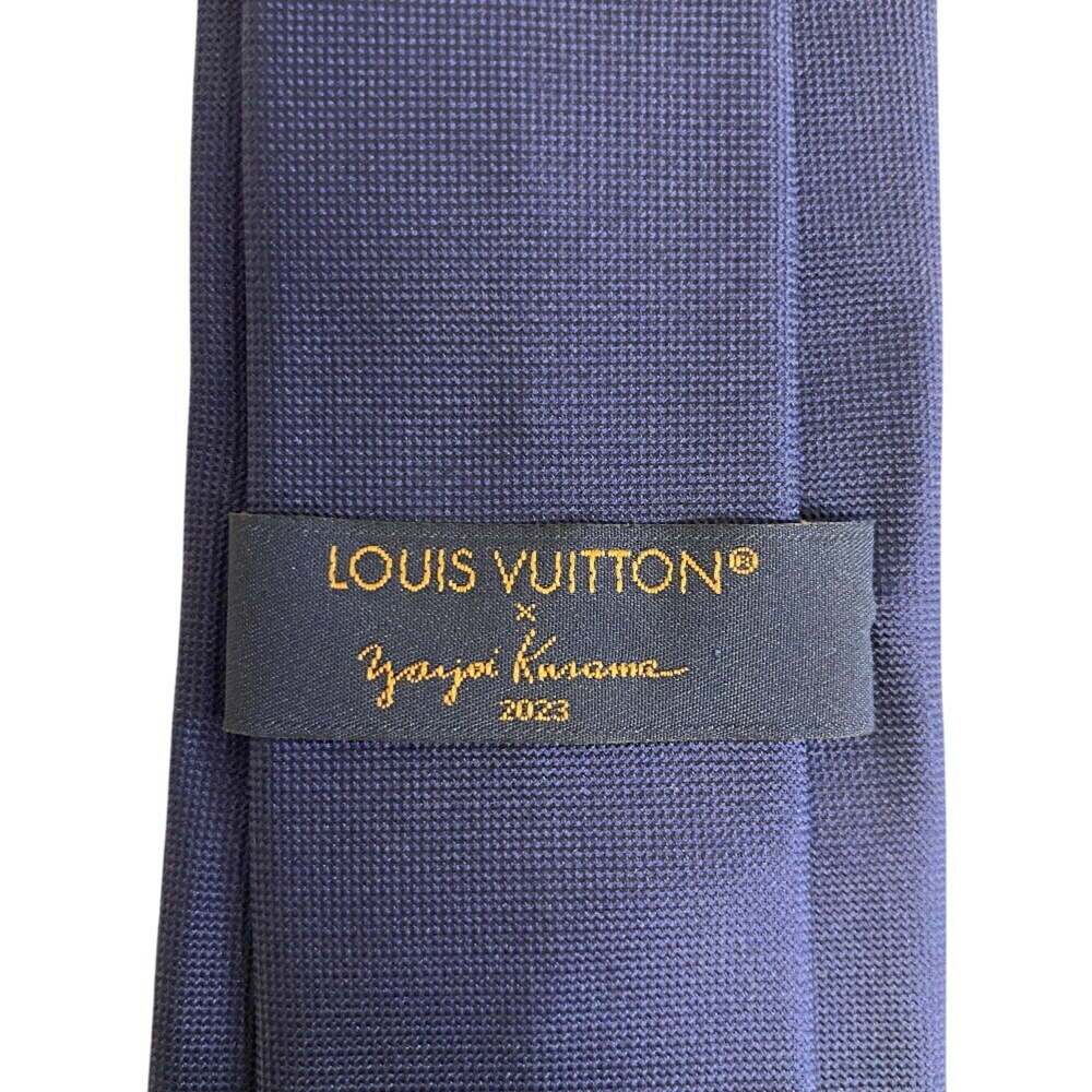 LOUIS VUITTON M78364 YK Yayoi Kusama Cravate Pumpkin Tie Navy Men's - Picture 7 of 10
